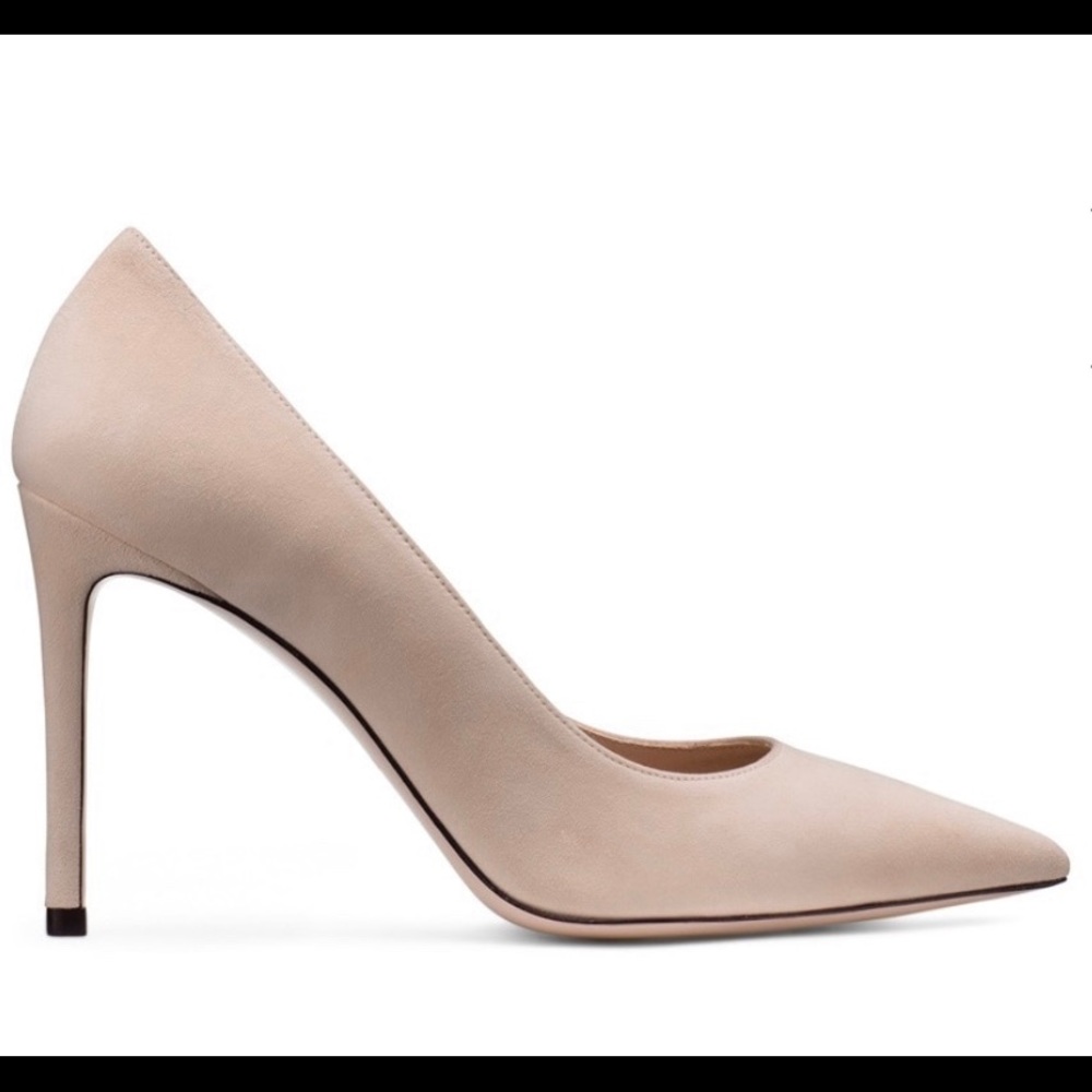 Stuart Weitzman Leigh 95 dolce taupe suede heels
